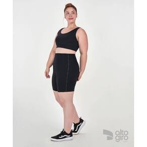 Bermuda Elastico Plus Alto Giro Preto