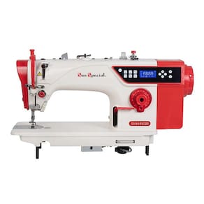 Máquina Costura Industrial Reta Eletrônica Direct Drive SS18D4-H-PR-QI Vermelha - Sun Special
