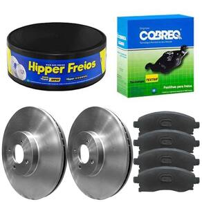 Kit Pastilha Disco Dianteiro Ventilado Stilo 1.8 2003 a 2011