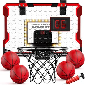 Mini cesta de basquete TEMI Indoor com luz LED e placar
