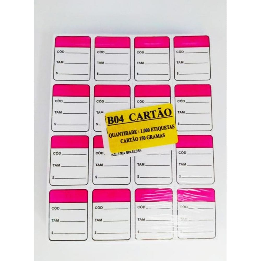Etiqueta B04 Pink com 1.000 - Sun Special