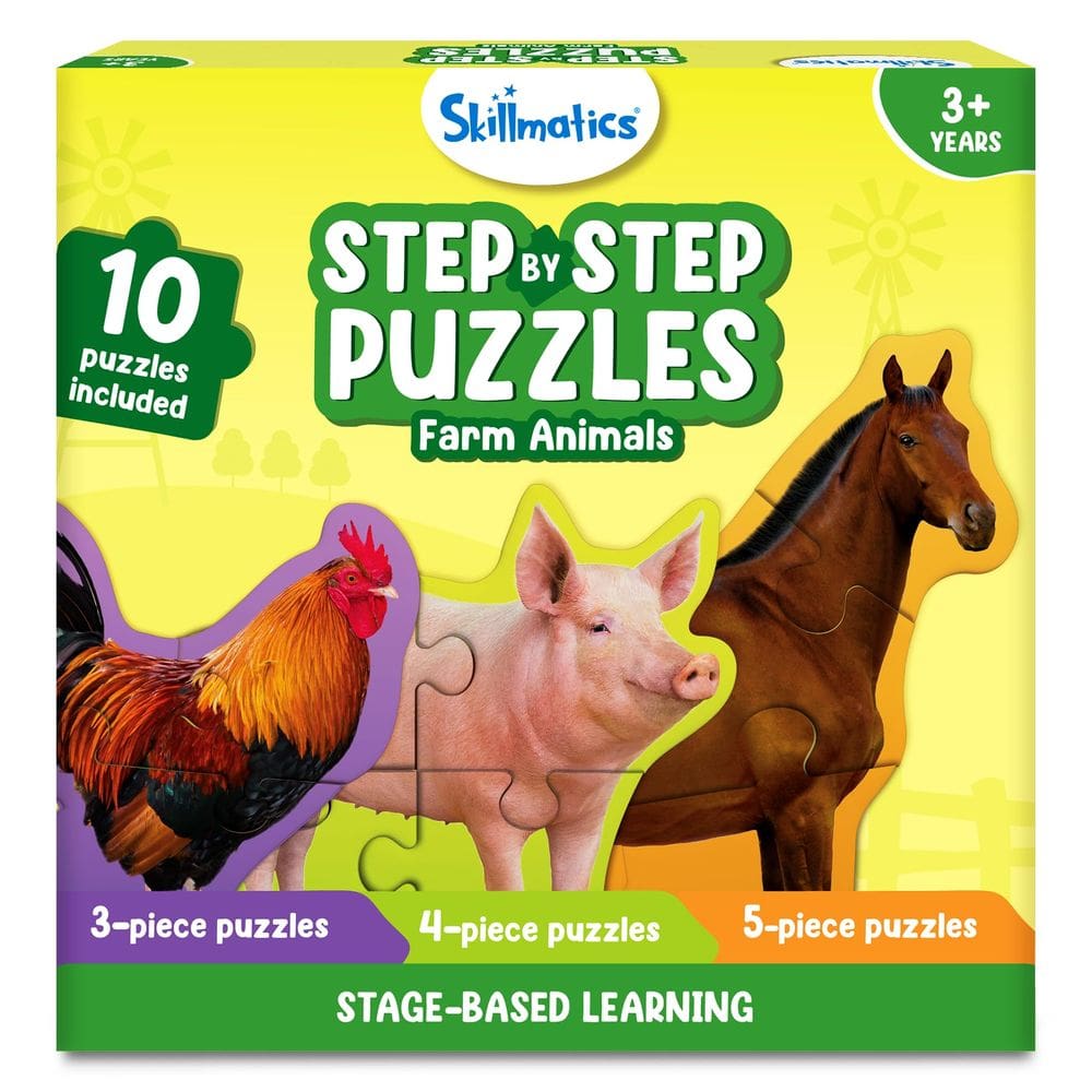 Puzzle Skillmatics Step by Step Farm Animal 40 peças 3+ Yea