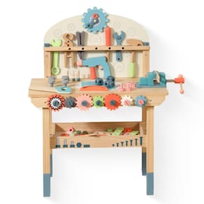 Conjunto de ferramentas elétricas de madeira Toy Workbench para crianças de 3 anos ou mais