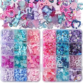 Kit de pingentes para unhas Kikonoke 2050 peças 3D Butterfly Rose Flowe
