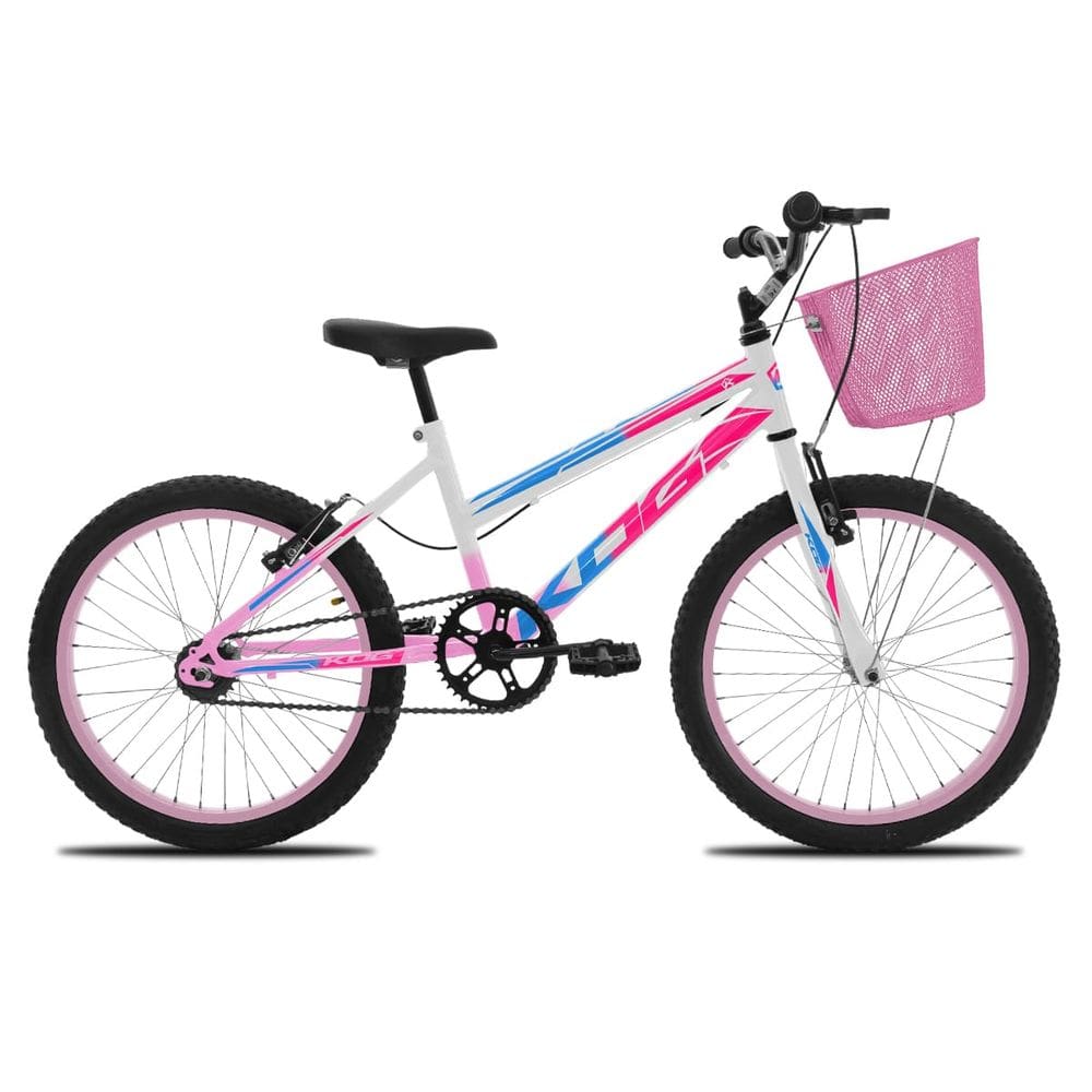 Bicicleta KOG Infantil Aro 20 Feminina V-Brake Cestinha