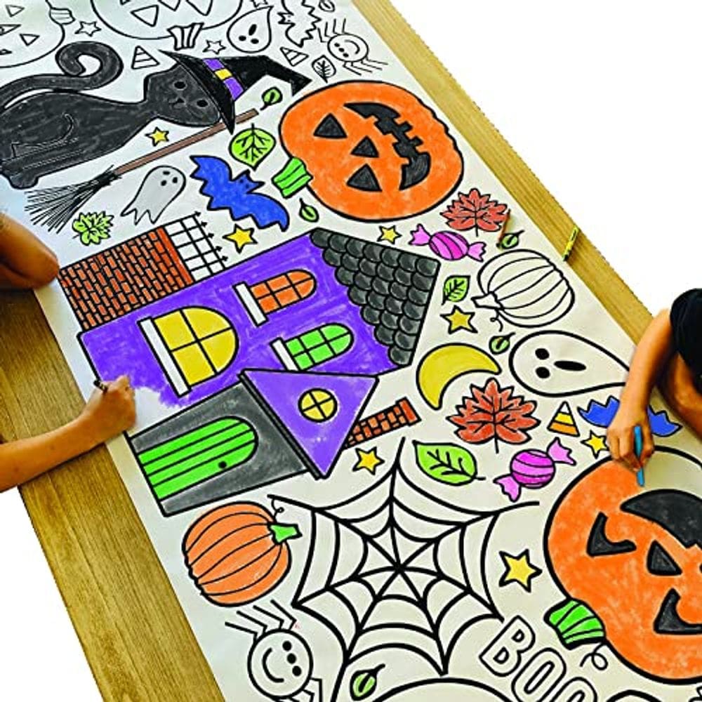 Toalha de mesa para colorir Tiny Expressions Halloween para crianças
