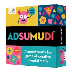 Jogo de matemática Evermade Adsumudi Monstruosamente divertido para crianças de 8 a 12 anos
