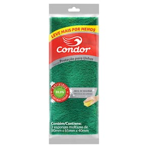 Esponja Multiuso Protege Unhas Condor 3 Unidades