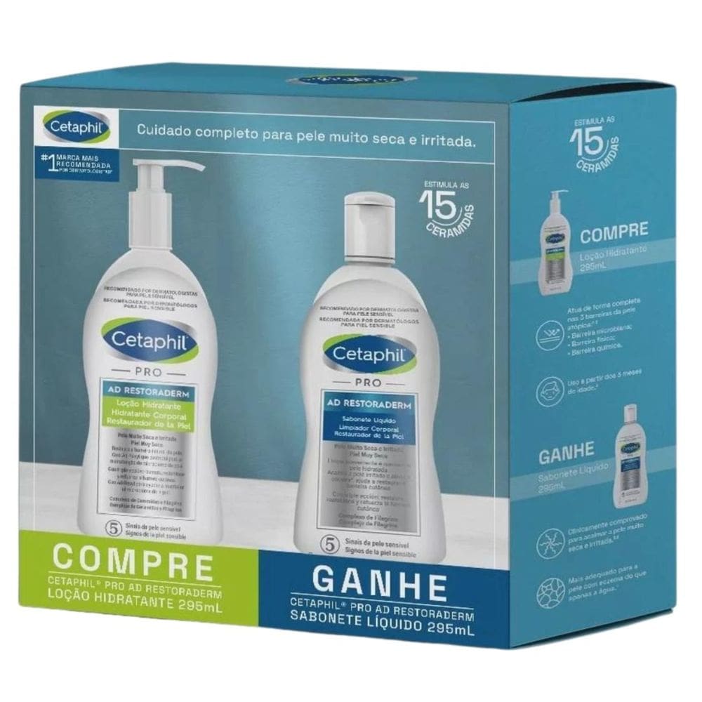 Kit Cetaphil Pro AD Restoraderm Duo (2 Produtos)