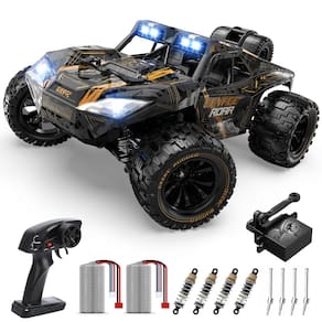 Carro RC DEERC 1:14 All Terrain 40KPH de alta velocidade com farol de LED