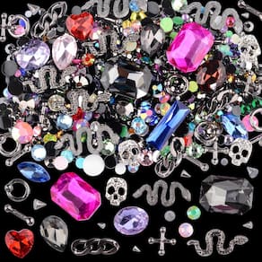 Kit de arte para unhas Kikonoke 300 Cone Rivet com correntes de caveira e Reno