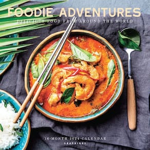 Calendário de parede Graphique 2024 Foodie Adventures 30x30cm