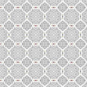 Papel Parede Flores Arabesco Linhas Preta Adesivo Lavavel