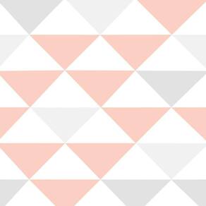 Papel Parede Triangulo Geométrico Laranja Cinza Adesivo