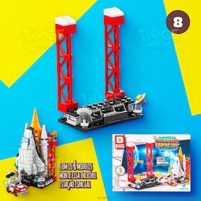 Blocos de Montar e Desmontar Missão Espacial (Nº 8) Plataforma Colecionar Estação Especial Block Brinq 32 Peças