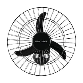 Ventilador De Parede Ventisol Oscilante 50cm Aço Preto Bivolt
