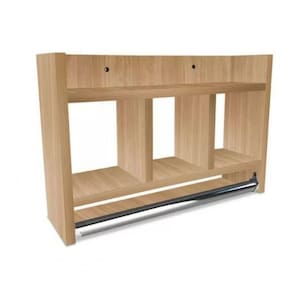 Nicho De Parede Para Banheiro Porta Toalha Em Mdf Madeirado