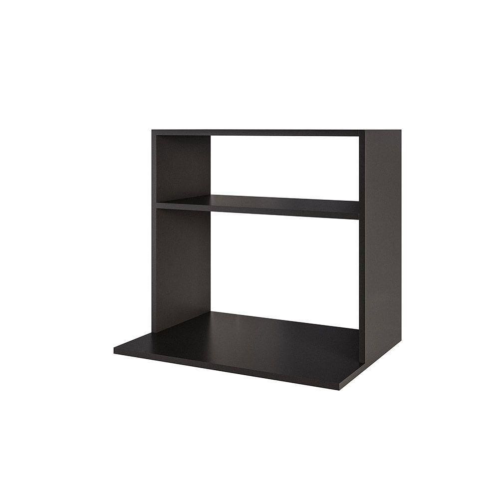 Suporte Microondas Com Nicho Porta Tempero Para Cozinha Louis 60cm Preto M12 - D`rossi