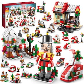 Conjunto de blocos de construção do calendário do advento 2024 Christmas Nutcracke