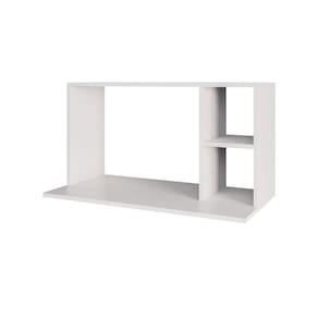 Suporte Microondas Com 2 Nichos Em Mdp Suspenso Zain 80cm M12 - D`rossi Cor Branco