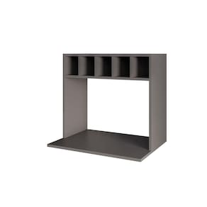 Suporte Para Microondas Com Nicho Adega Para Cozinha Emma 60cm Grafite M12 - D`rossi