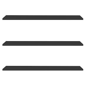 Prateleira Flutuante Para Sala Kit 3 Com Suporte Invisível 68cm Yara Preto - Lumil