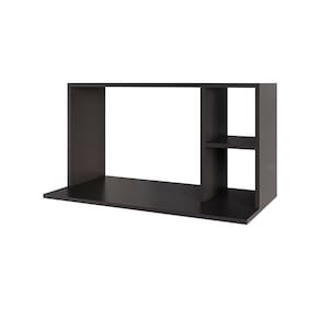 Suporte Microondas Com 2 Nichos Em Mdp Suspenso Zain 80cm Preto M12 - D`rossi