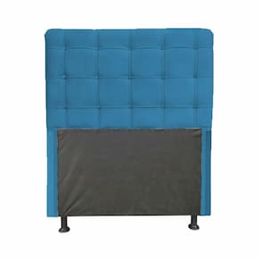 Cabeceira Dama 1,40 Cm Para Box Casal Suede Azul Marinho