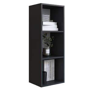 Nicho Parede Aéreo Suspenso Vertical Multiuso Art In Móveis Preto