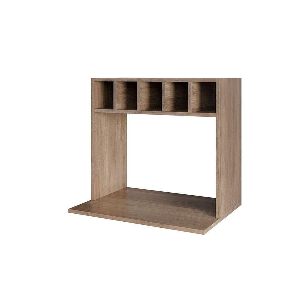 Suporte Para Microondas Com Nicho Adega Para Cozinha Emma 60cm Freijó M12 - D`rossi