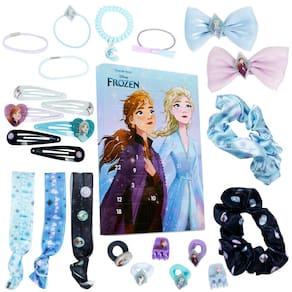 Calendário do Advento Disney Frozen 2024 com acessórios de cabelo