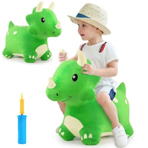 Brinquedo Bouncy Pals Dinosaur Hopper iPlay iLearn Triceratops