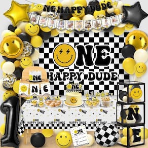 Decorações de aniversário de 1º aniversário de NANAGALI One Happy Dude
