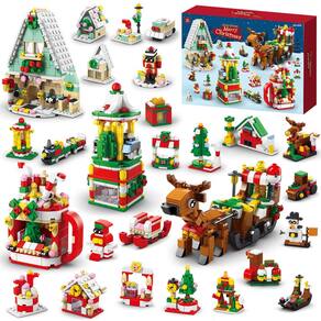 Brinquedo de construção do calendário do advento de Natal Sitodier 1099 unidades