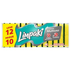 Esponja Multiuso Limpaki Leve 12 Pague 10 Unidades