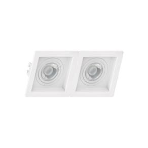 Spot De Embutir Recuado Linked Save Energy Para 2 Lâmpadas Mr16 Gu10 Bivolt Branco Se-330.2066