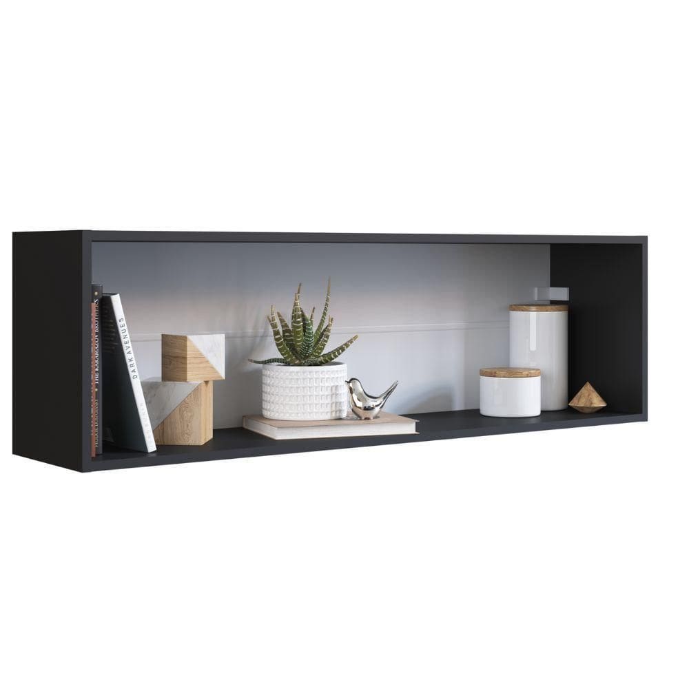 Nicho De Parede Horizontal Multiuso Funcionale Art In Moveis Preto