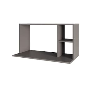 Suporte Microondas Com 2 Nichos Em Mdp Suspenso Zain 80cm M12 - D`rossi Cor Grafite