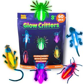Lembrancinhas de festa Glow Sticks, Glow Critters, Halloween, 60 unidades