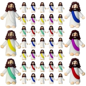 Conjunto Mini Jesus Figures AKFAHOIF de 30 peças para presentes de Páscoa