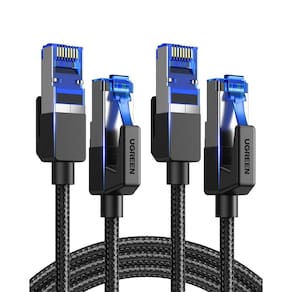 Cabo Ethernet UGREEN Cat 8, 40 Gbps, 2 m, pacote com 2 m para jogos PC P