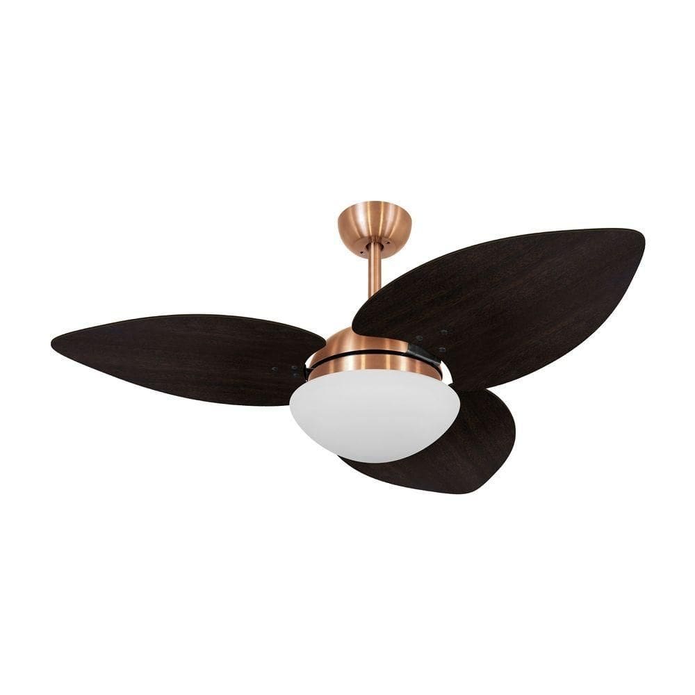 Ventilador De Teto Kovalski Cobre 3 Pás Tabaco 127V