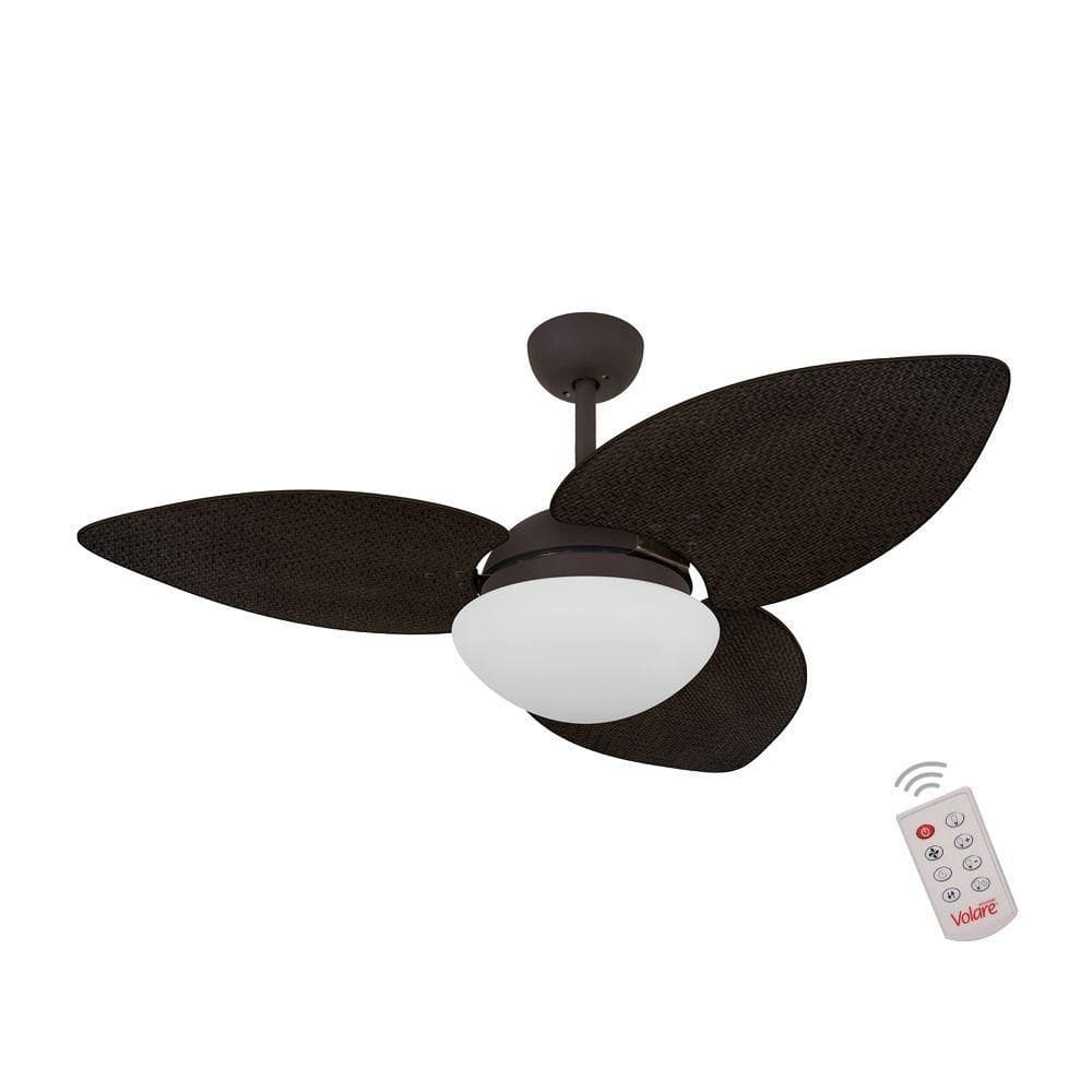 Ventilador De Teto Marrom 3 Pás Palmae Tabaco 127V