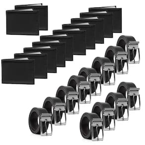 Kit Com 12 Cintos Masculino E 12 Carteiras Básicos