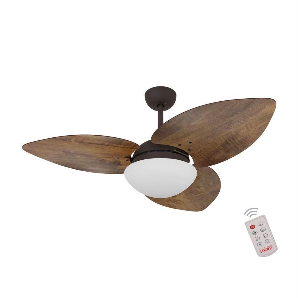Ventilador De Teto Marrom 3 Pás Rádica Imbuia 127V