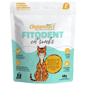 Suplemento Fitodent Cat Snacks para Gatos 40g - Organnact