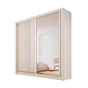 Guarda Roupa Solteiro 2 Portas 4 Gavetas - Lugano-Off White - Made Marcs