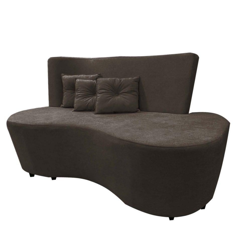 Sofa Curvo Feijão Organico Aliance 147 Marrom