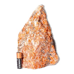 01 Calcita Laranja Pedra Pé Serrado Natural 2,17Kg Tipo Bc