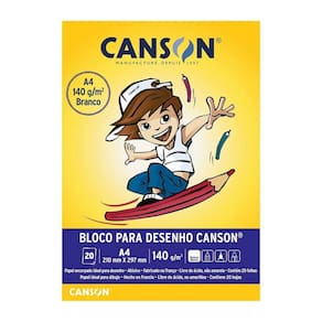 Bloco Para Desenho A4 140g/m² 20 Folhas 21 x 29,7cm - Canson